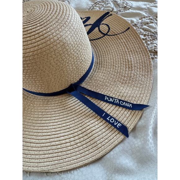 Punta Cana Floppy Sun Straw Hat Stylish Beach Sun Protection - Picture 10 of 10